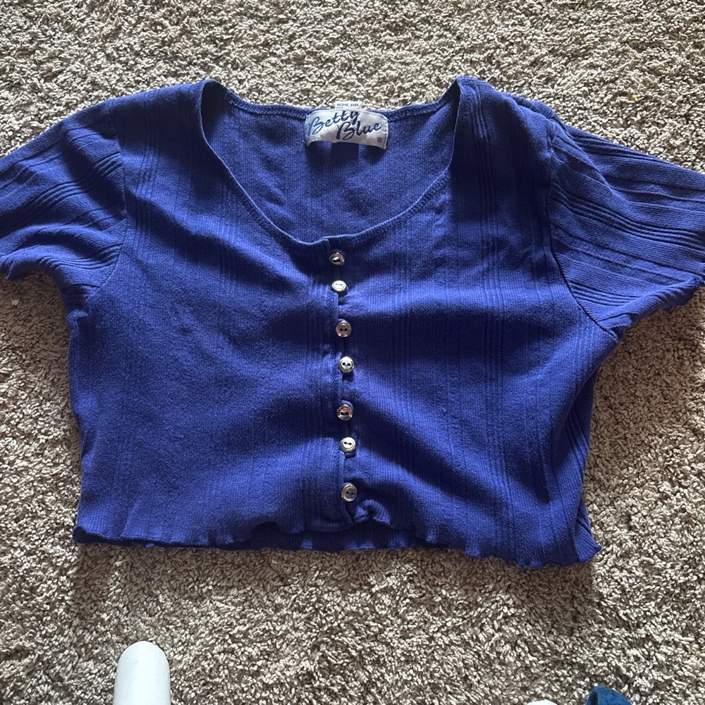Pretty Blue Women's Blue Crop Top
